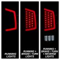 Acanii For 2016-2023 Toyota Tacoma Full Led Light Tube Black Smoked Tail Lights Brake Lamps Driver Passenger Side