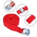 6pcs 1 X 12 Cargo Tie Down Straps Heavy Load Lashing Travel Luggage Strap Adjustable With Cam Lock Buckle For Car Truck Red