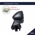 Spieg Passenger Side Mirror Replacement For Toyota Corolla 2020-2023 Power Adjusted Non-heated Black Ptm Cover 3 Pin Right