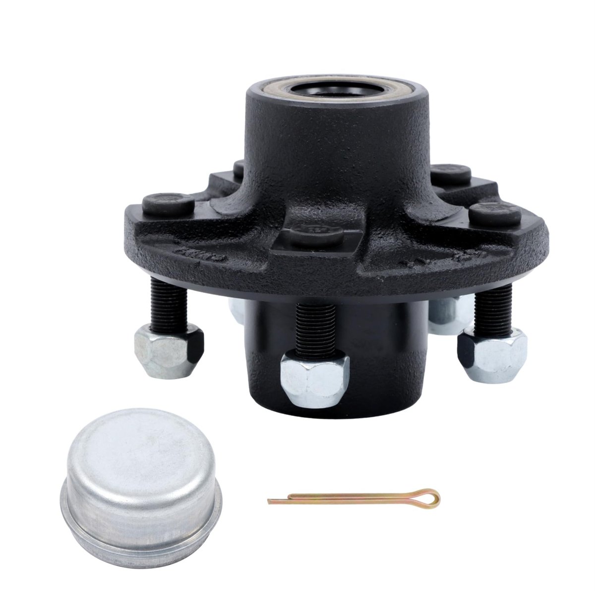 5 On 4 In Trailer Hub Kit With Bearing Replacement For 2000 Lbs 1 Spindle Pre Assembled Axle Seat Set