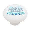 Princess Tiara Crown High Gloss Ceramic Drawer Knob 