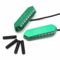 Httmt- Green Led Classic Mirror Block Off Base Plate Compatible With Kawasak 13-18 Ninja Zx-6r 13-20 250 P N