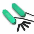 Httmt- Green Led Classic Mirror Block Off Base Plate Compatible With Kawasak 13-18 Ninja Zx-6r 13-20 250 P N