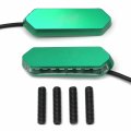 Httmt- Green Led Classic Mirror Block Off Base Plate Compatible With Kawasak 13-18 Ninja Zx-6r 13-20 250 P N