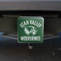 Utah Valley University Wolverines Logo Tow Trailer Hitch Cover Plug Insert 1 4 Inch 25