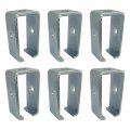 6 Pack Channel Trolley Track Hanger Bracket For All 1-5 8 Strut Intermediate Support Heavy Duty Electro-galvanized