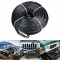 Astra Depot Gray 95ft X 3 8 20500lbs Synthetic Winch Rope Cable Blue 10 Inch Awse Fairlead W 4 Mounting Hole 254mm Flip-up
