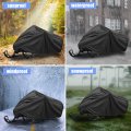 X Autohaux Trailerable Snowmobile Cover 190t Polyester Fits Up To 138 Waterproof Dustproof Protector Universal Black