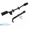 Uxcell 1 Set 12mm Metal Motorcycle Kickstand Front Foot Pegs Pedal Leverrest Footpeg Foot Rest Peg Black For Zj125 Cg125
