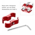 X Autohaux 8 Pcs Car An6 Hose Separator Clamp Fitting Adapter For 3 Fuel Oil Line Brake Aluminum Alloy Bracket Mounting Divider