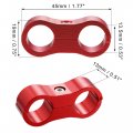 X Autohaux 8 Pcs Car An6 Hose Separator Clamp Fitting Adapter For 3 Fuel Oil Line Brake Aluminum Alloy Bracket Mounting Divider