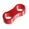 X Autohaux 8 Pcs Car An6 Hose Separator Clamp Fitting Adapter For 3 Fuel Oil Line Brake Aluminum Alloy Bracket Mounting Divider