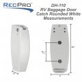 Recpro Rv White Rounded Baggage Door Catch Compartment Clips Latch Camper Trailer Motor Home 2 Pack