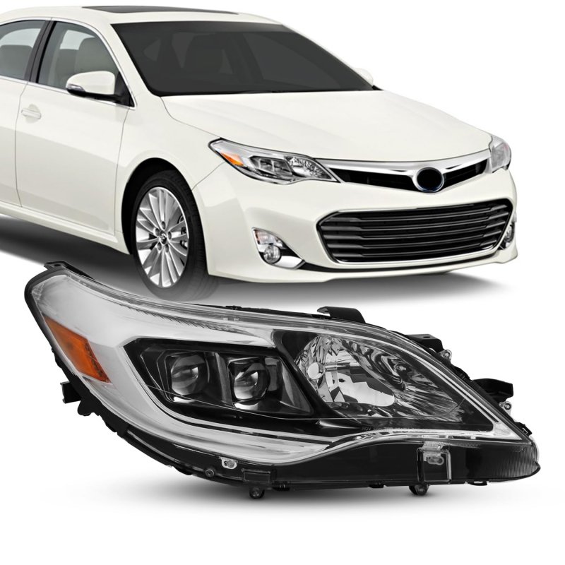 Akkon Fit 2013 2014 2015 Toyota Avalon 13-15 Oe Style Headlights Black Housing Assembly Headlamp Passenger Right Side