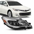 Akkon Fit 2013 2014 2015 Toyota Avalon 13-15 Oe Style Headlights Black Housing Assembly Headlamp Passenger Right Side 