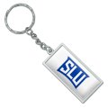 Graphics More Rectangle Saint Louis University Secondary Logo Keychain In Chrome Plated Metal