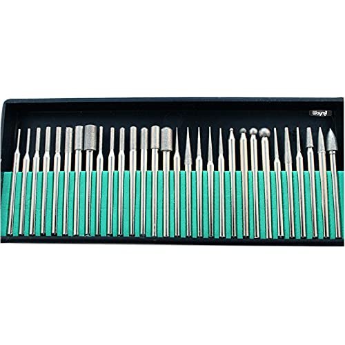 30 Diamond Burs Set 3 17mm Shank 180 Grit