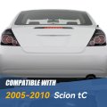 Auto Dynasty Black Housing Full Led 3rd Third Rear High Mount Brake Light Stop Lamp Compatible With Scion Tc At10 05-10