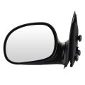 Passenger Side View Mirror For 1997 1999 Ford 250 And 2004 F 150 Black Smooth Manual Folding Non Heated Power Adjustment 