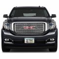 Gmc Denali License Plate Frame 3d Embossed Letters Mirror Chrome Metal 12x6 In Universal Fit For Cars With Theft Deterrent