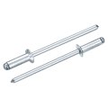 50 Pcs 1 8 In X 3 Countersunk Head Blind Rivets Zinc Plated Carbon Steel Grip And Mandrel Cap Fasteners Silver 