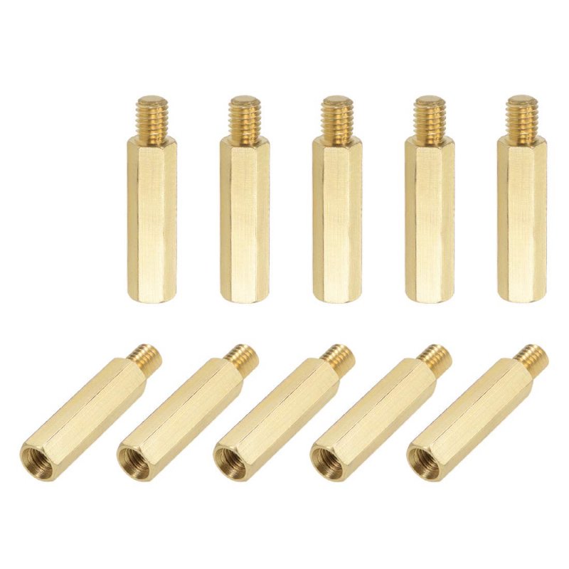 M6x30mm 8mm Male Female Brass Hex Pcb Motherboard Spacer Standoff For Fpv Drone Quadcopter Computer And Circuit Board 10 Pieces
