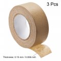 Uxcell 3pcs 25mm 1 Inch Wide 20m 21 Yards Masking Tape Painters Rolls Brown