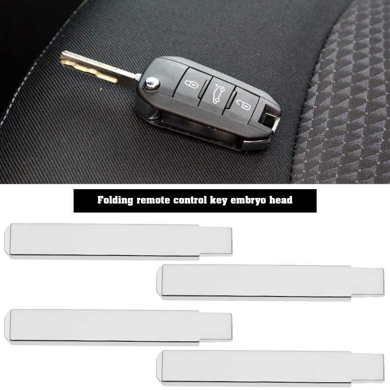 10pcs Car Remote Flip Key Blades Va2 Va6 Uncut Smart Blank Blade Vehicle Emergency Spare Automotive Accessories