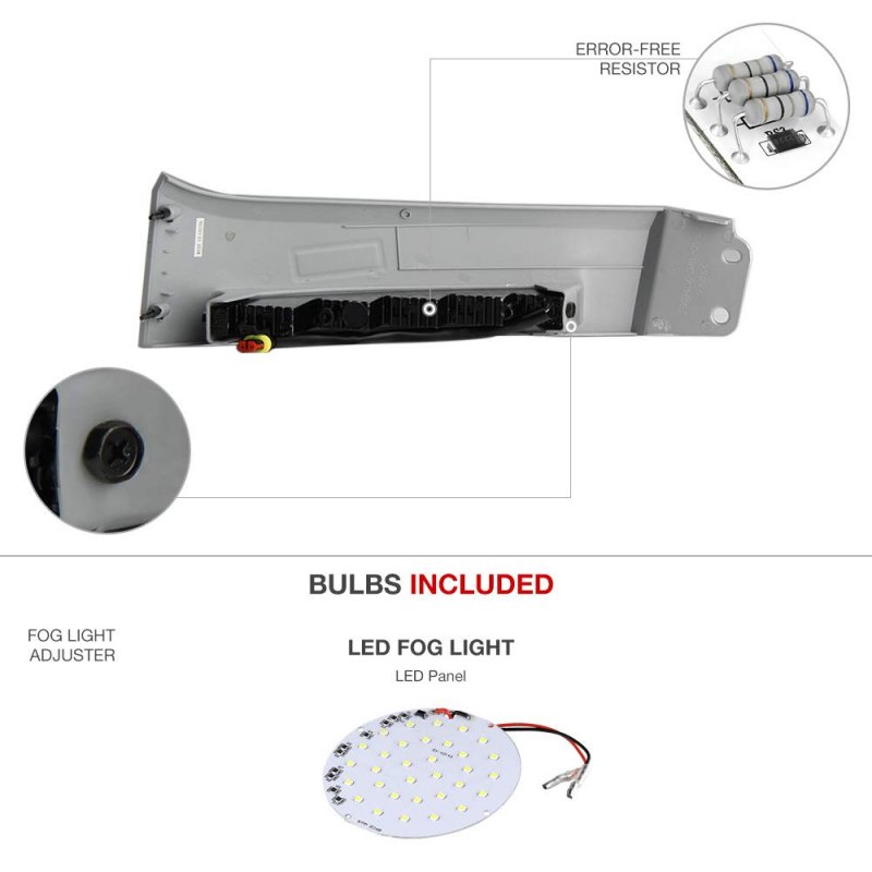 Led Strip Drl Front Bumper Light Driving Lamp Silver Panel For 2007-2013 Toyota Tundra 2008-2017 Sequoia Power Switch Universal