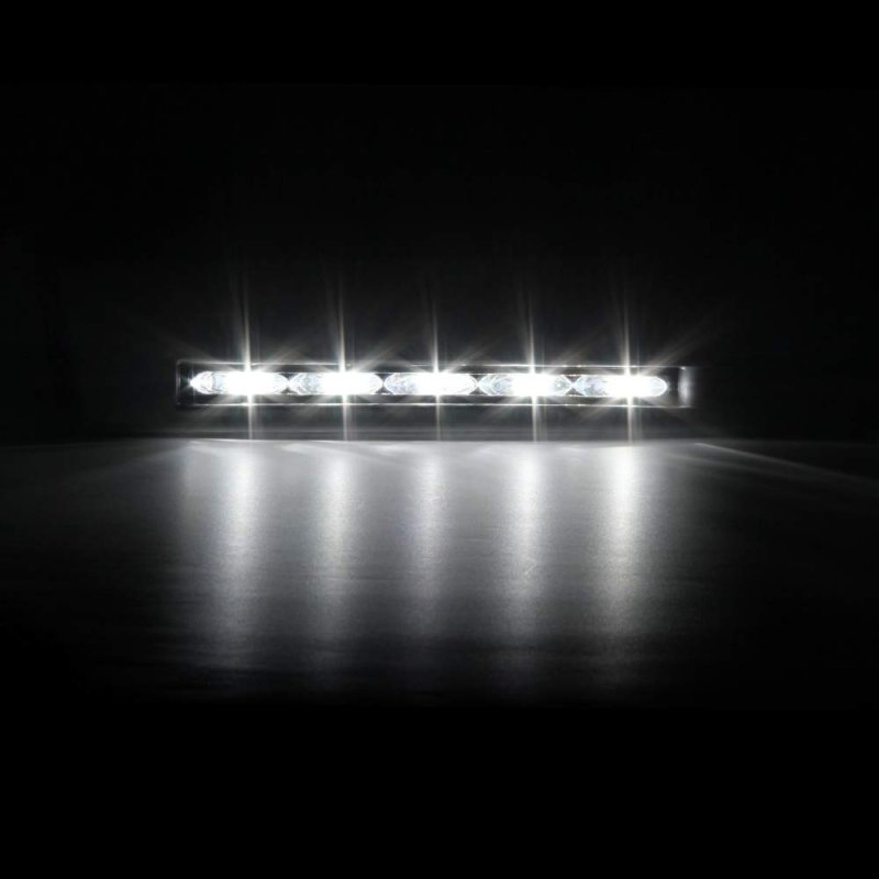 Led Strip Drl Front Bumper Light Driving Lamp Silver Panel For 2007-2013 Toyota Tundra 2008-2017 Sequoia Power Switch Universal