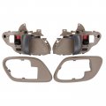 Beige Tan Inner Inside Interior Door Handle W Bezel Kit For Chevrolet Gmc C1500 C2500 C3500 K1500 K2500 K3500 Suburban 