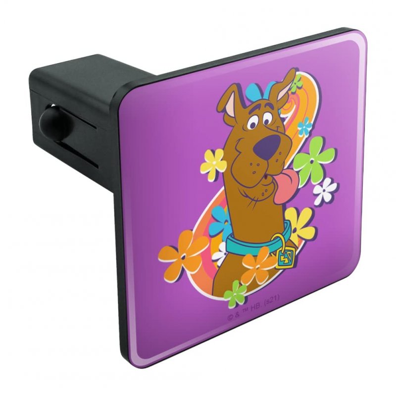 Groovy Scooby Doo Tow Trailer Hitch Cover Plug Insert For 1 25 In Receivers Heavy Duty Black Abs Plastic Uv Resistant Design