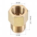 Uxcell Brass Pipe Fitting 1 2 Sae Flare Male 3 8 Female Thread Tubing Adapter Connector For Air Conditioner Refrigeration 2pcs