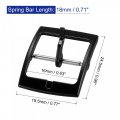 Uxcell Watch Strap Clasp Replacement Plastic Buckle For 16mm Width Bands Black 2 Pcs