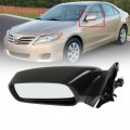 Power Door Side Mirror Left Driver Gloss Black Replacement For 2007-2011 Camry Hybrid 8794006924 To1320215
