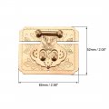 Uxcell Wood Case Box Rectangle Hasp 65x52mm Closure Brass Antique Latches Yellow
