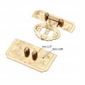 Uxcell Wood Case Box Rectangle Hasp 65x52mm Closure Brass Antique Latches Yellow