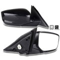 Black Passenger Side View Mirror Smooth With Power Adjustment Manual Fold Non-heated Compatible For 2008-2012 Honda Accord