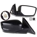 Black Passenger Side View Mirror Smooth With Power Adjustment Manual Fold Non-heated Compatible For 2008-2012 Honda Accord