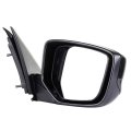 Black Passenger Side View Mirror Smooth With Power Adjustment Manual Fold Non-heated Compatible For 2008-2012 Honda Accord