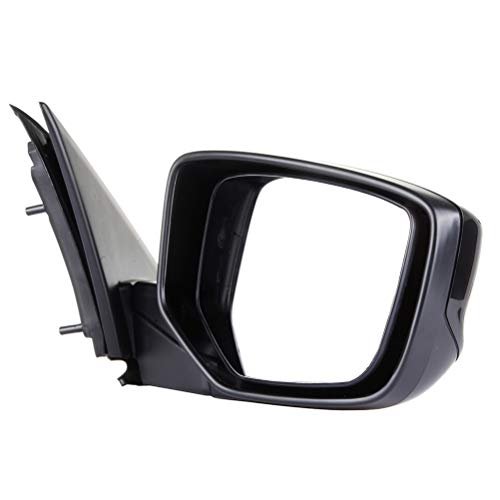 Black Passenger Side View Mirror Smooth With Power Adjustment Manual Fold Non-heated Compatible For 2008-2012 Honda Accord