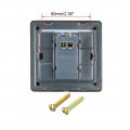 Uxcell Doorbell Push Button Switch Wall Mounted Resettable Square Silver Tone Ac 250v 16a Stainless Steel Panel 86mmx86mm