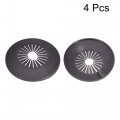 Uxcell Pipe Cover Decoration 30mm-50mm Pp Plastic Escutcheon Water Drain Line Black 4pcs