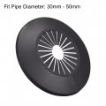 Uxcell Pipe Cover Decoration 30mm-50mm Pp Plastic Escutcheon Water Drain Line Black 4pcs