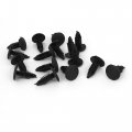 16 Pcs Black Plastic Rivets Clip 5mm X 16mm 