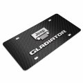 Ipick Image Compatible With Jeep Gladiator 3d Logo On Black Carbon Fiber Patten Stainless Steel License Plate