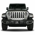 Ipick Image Compatible With Jeep Gladiator 3d Logo On Black Carbon Fiber Patten Stainless Steel License Plate