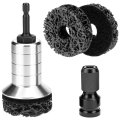 Wheel Hub Cleaning Kit For Drill And Impact Wrench Includes 3 Replaceable Pads Aluminum Holder Adapter Efficient Brake 
