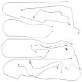 Inline Tube Replacement For 2004-05 Buick Lesabre Four-wheel Disc W Abs Complete Brake Line Kit 10pc Oe Steel 