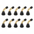 Uxcell 10pcs Pvr70 Tire Valve Stem 120 Degree Snap-in Rubber Base For Car Motorcycle Tubeless Rims